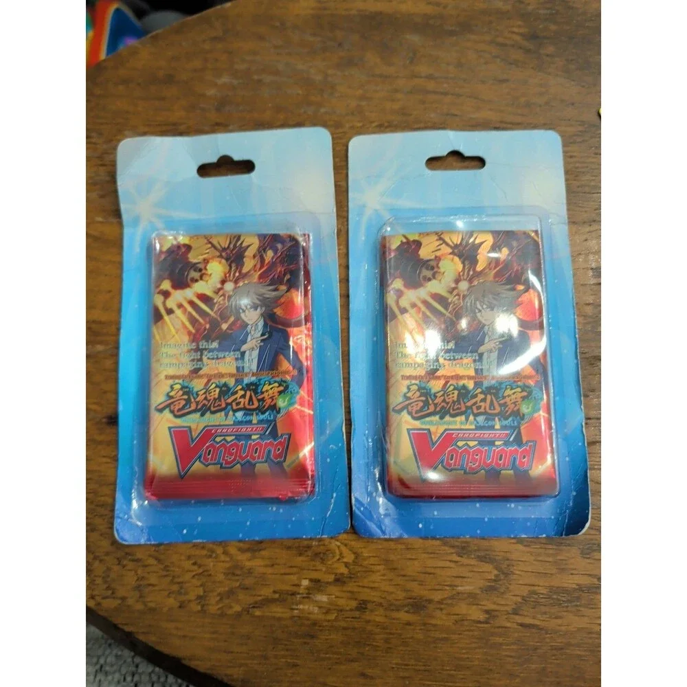 Lot (4) Cardfight Vaguard Booster Pack Blisters, Descent King & Onslaught Dragon